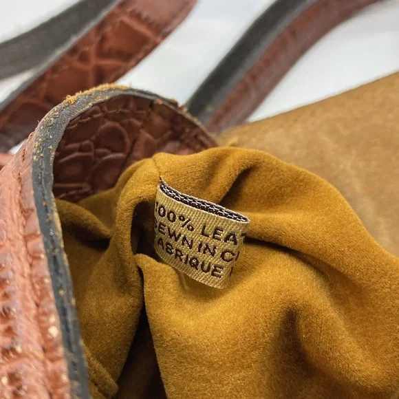 Patricia Nash Crossbody/Backpack British Tan Leather Bag EUC - Picture 7 of 10